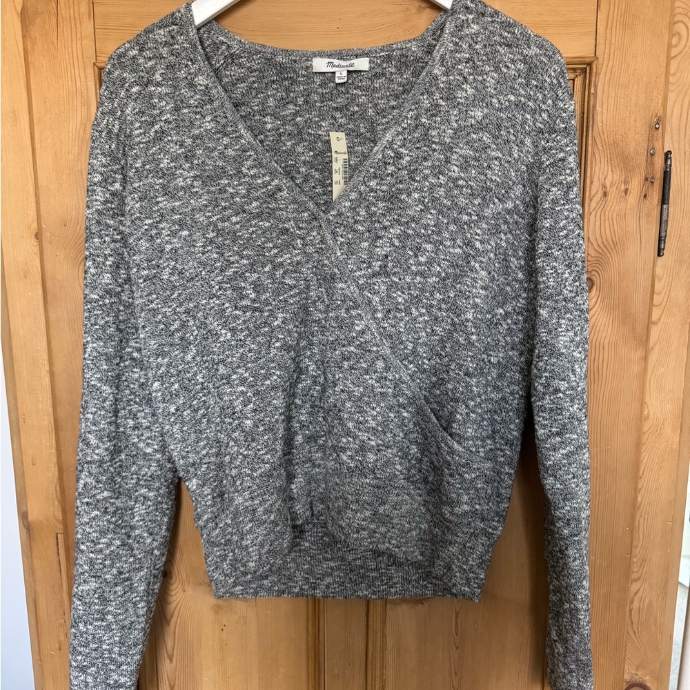 Gray Wrap Sweater